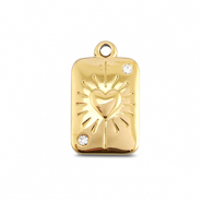 BY31® Stainless Steel - Rostfrei Stahl Anhänger Herzass Gold