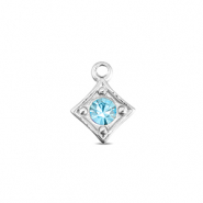 BY31® Stainless Steel - Rostfrei Stahl Anhänger Rhombus Silver-aqua