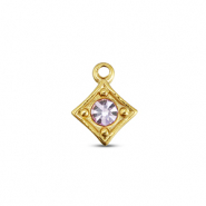 BY31® Stainless Steel - Rostfrei Stahl Anhänger Rhombus Gold-light lilac