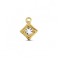 BY31® Stainless Steel - Rostfrei Stahl Anhänger Rhombus Gold-crystal