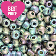 Glasperlen Rocailles 6/0 (4mm) Metallic shine multicolor galaxy
