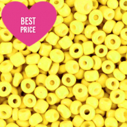 Glasperlen Rocailles 8/0 (3mm) Bold neon yellow
