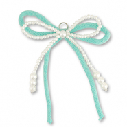 Statement-Anh&auml;nger Doppelt Schleife White-mint green