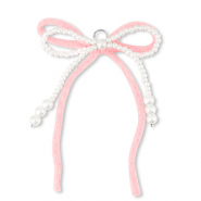 Statement-Anh&auml;nger Doppelt Schleife White-pink