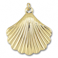 Brass TQ Metall Anhänger Muschel Gold