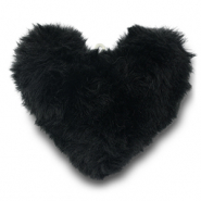 Statement-Anh&auml;nger Pompon Herz Black