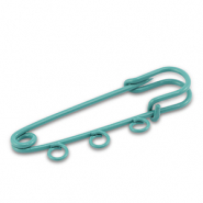 Farbiges Zubehör Schmuck-Sicherheitsnadel mit 3 Ösen Teal green