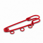 Farbiges Zubehör Schmuck-Sicherheitsnadel mit 3 Ösen Red