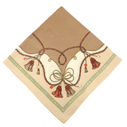 Schal mit Kordel Light brown-brown-red