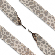 Trendy Schnürsenkel Organza Leopard Light brown-dark brown