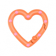 Farbiges Zubehör Schlüssel Anhänger Herz Orange-pink
