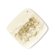 Polymer Anhänger Rhombus Off white-beige-gold