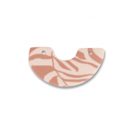 Polymer Anhänger Bogen Light peach pink-light brown