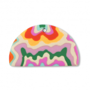 Polymer Anhänger Halbrund Multicolour