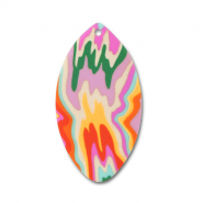 Polymer Anhänger Blatt Multicolour