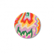 Polymer Anhänger Rund Multicolour