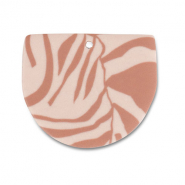 Polymer Anhänger Light peach pink-light brown