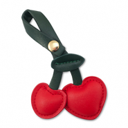 Statement-Anhänger Kirschen Dark green-red