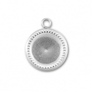 BY31® Stainless Steel - Rostfrei Stahl Anhänger mit Fassung für SS39 Chaton Silver