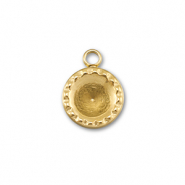 BY31® Stainless Steel - Rostfrei Stahl Anhänger mit Fassung für SS29 Chaton Gold