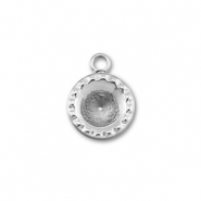 BY31® Stainless Steel - Rostfrei Stahl Anhänger mit Fassung für SS29 Chaton Silver