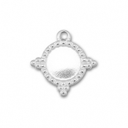 BY31® Stainless Steel - Rostfrei Stahl Anhänger mit Fassung für SS34 Flat Back Silver