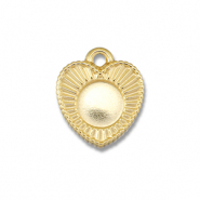 BY31® Stainless Steel - Rostfrei Stahl Anhänger mit Fassung für SS20 Flat Back Gold