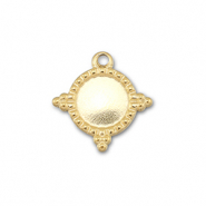 BY31® Stainless Steel - Rostfrei Stahl Anhänger mit Fassung für SS20 Flat Back Gold