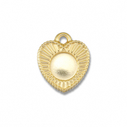 BY31® Stainless Steel - Rostfrei Stahl Anhänger mit Fassung für SS16 Flat Back Gold
