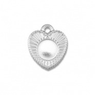 BY31® Stainless Steel - Rostfrei Stahl Anhänger mit Fassung für SS16 Flat Back Silver