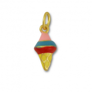 Metall Anhänger Ice Lolly Multicolour-gold