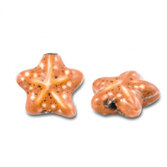 Perlen Keramik Seestern Orange