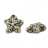 Perlen Keramik Seestern Light brown