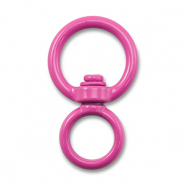 Farbiges Zubehör Schlüssel Anhänger Rund Magenta pink