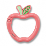 Farbiges Zubehör Schlüssel Anhänger Apfel Vintage pink-green