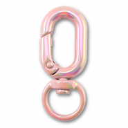 Farbiges Zubehör Schlüssel Anhänger Oval Pink-AB coating