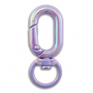 Farbiges Zubehör Schlüssel Anhänger Oval Purple-AB coating