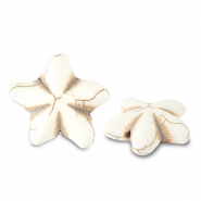 Perlen Keramik Seestern Off white