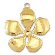 Stainless Steel - Rostfrei Stahl Anhänger Blume Gold