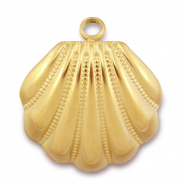 Stainless Steel - Rostfrei Stahl Anhänger Muschel Gold