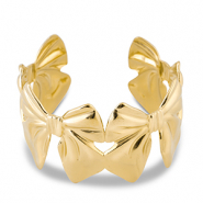 Armbänder aus Stainless Steel - Rostfreiem Stahl Bangle Schleife Gold