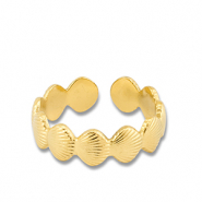 Ringe aus Stainless Steel - Rostfreiem Stahl Muschel Gold
