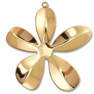 Stainless Steel - Rostfrei Stahl Anhänger Blume Gold