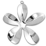 Stainless Steel - Rostfrei Stahl Anhänger Blume Silver