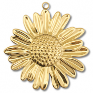 Stainless Steel - Rostfrei Stahl Anhänger Blume Gold