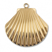 Stainless Steel - Rostfrei Stahl Anhänger Muschel Gold