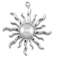 Stainless Steel - Rostfrei Stahl Anhänger Sonne Silver
