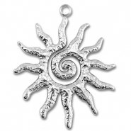 Stainless Steel - Rostfrei Stahl Anhänger Sonne Silver