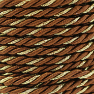 Trendy Kordel Twisted 3mm Brown-gold