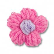 Gehäkelte Blume Pink-purple